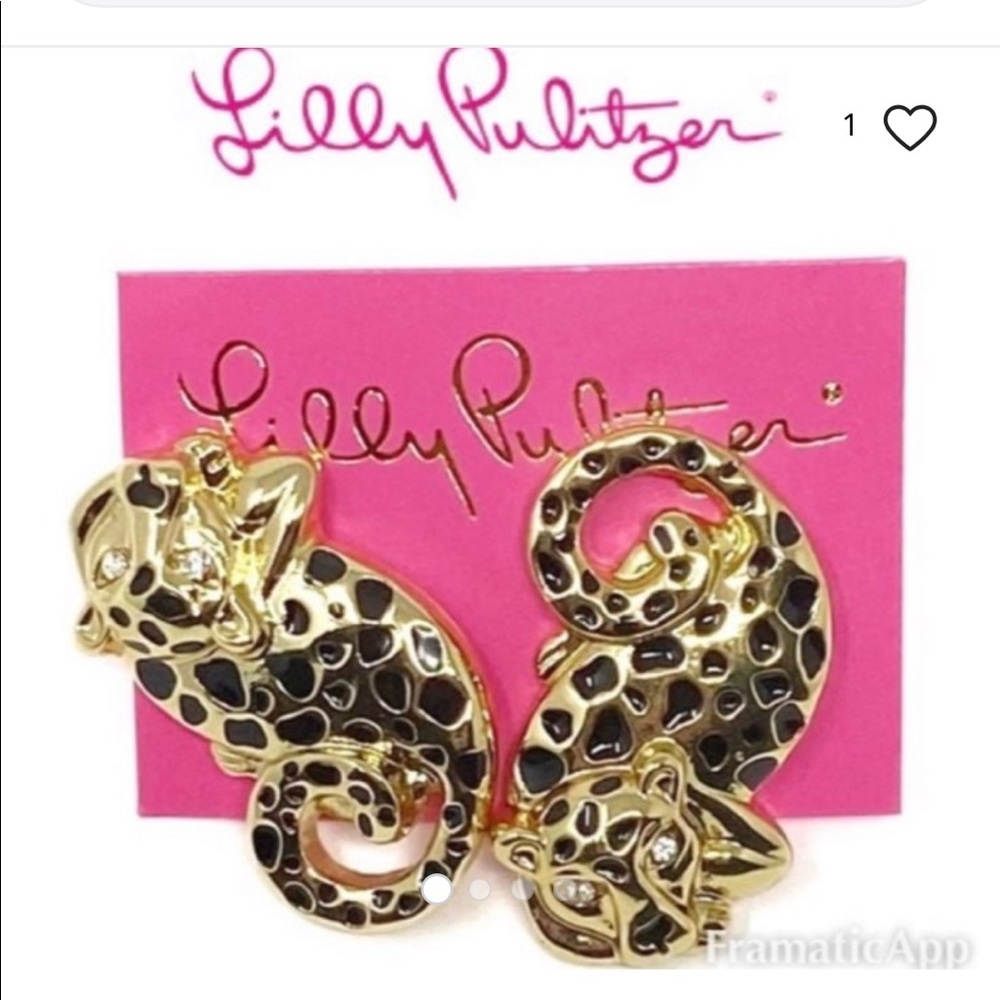 NWT Lilly Pulitzer leopard earrings
